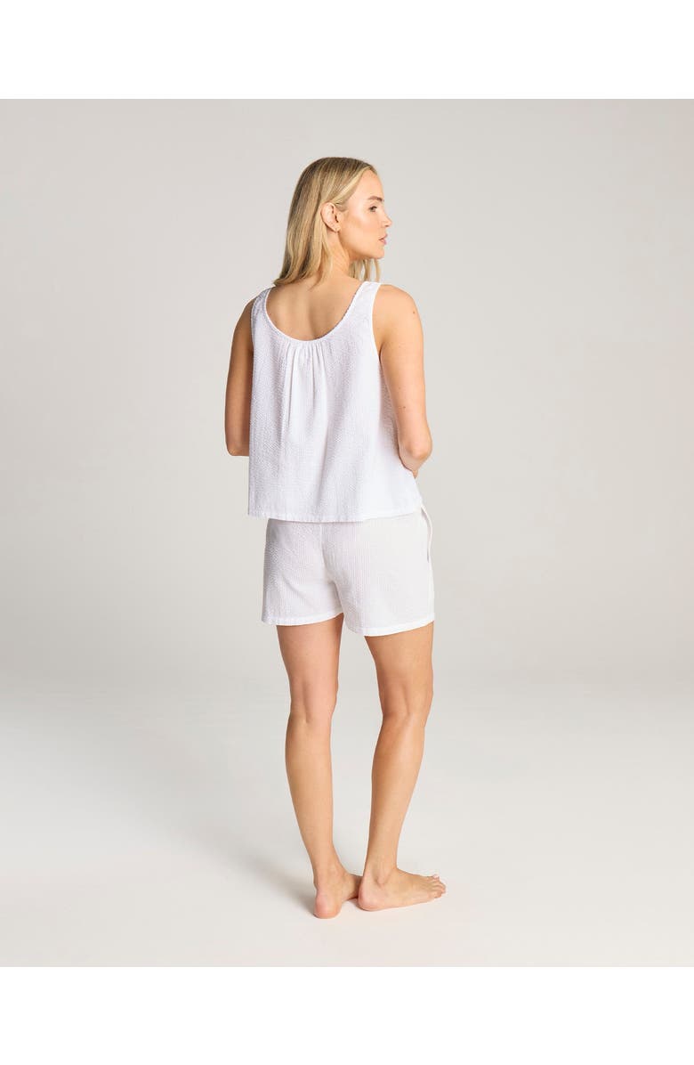 Nudea The Seersucker Button Cami Top, Alternate, color, White