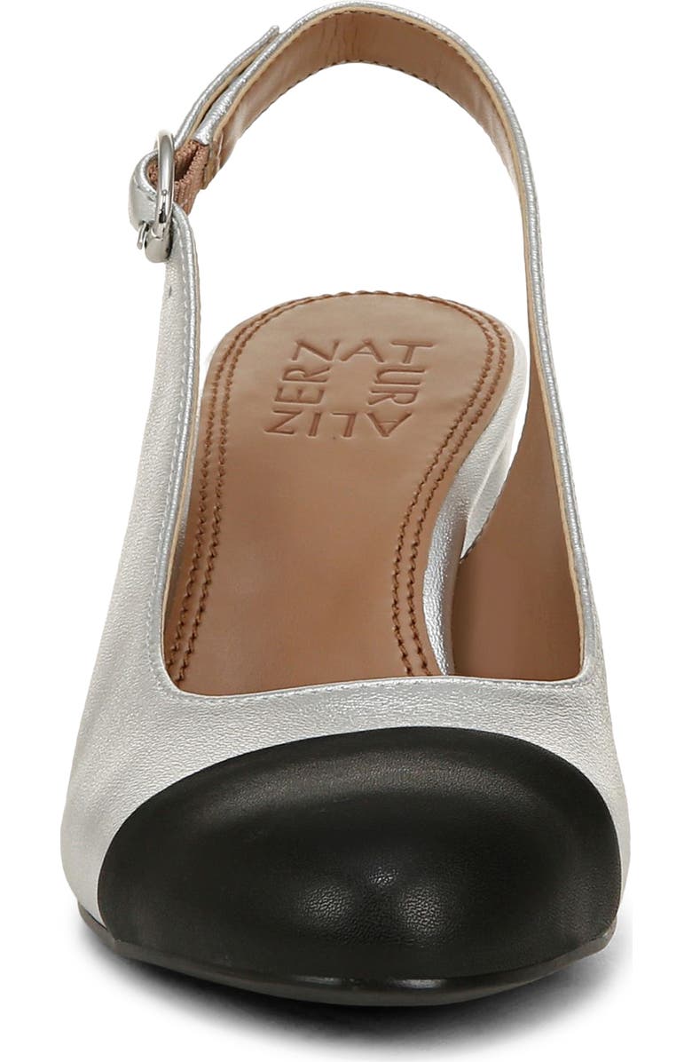 Naturalizer Sophie Slingback Pump, Alternate, color, Silver / Black