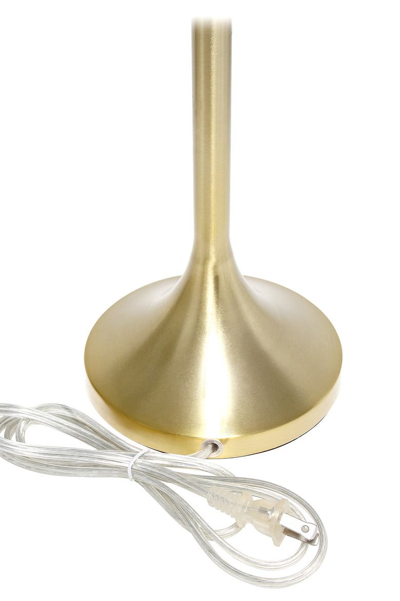 Gold Tapered Table Lamp with Polka Dot Fabric Drum Shade, Alternate, color, GOLD/ DOT