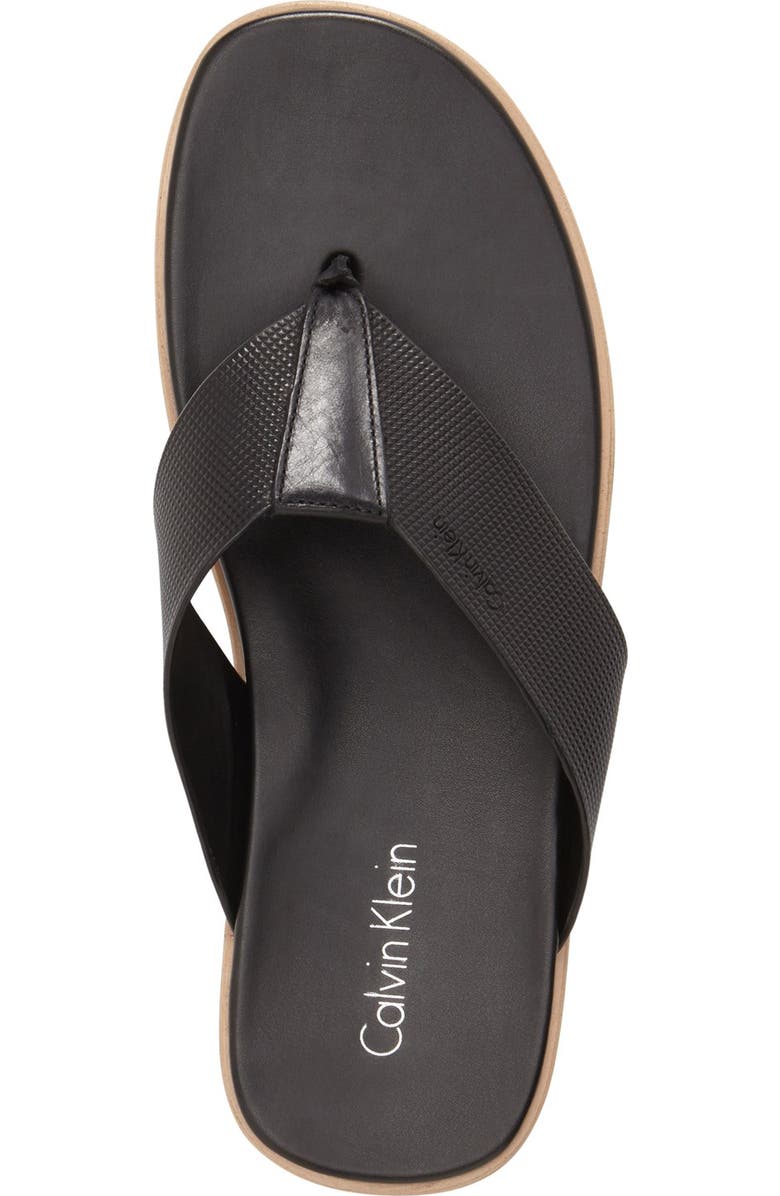 Calvin Klein 'Deano' Embossed Flip Flop, Alternate, color,