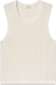 FRAME Open Stitch Sleeveless Sweater