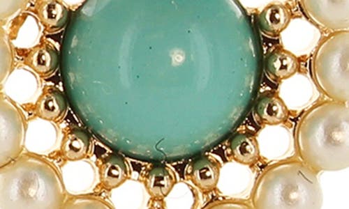 Olivia Welles Meaghan Crystal & Faux Pearl Drop Earrings In Gold