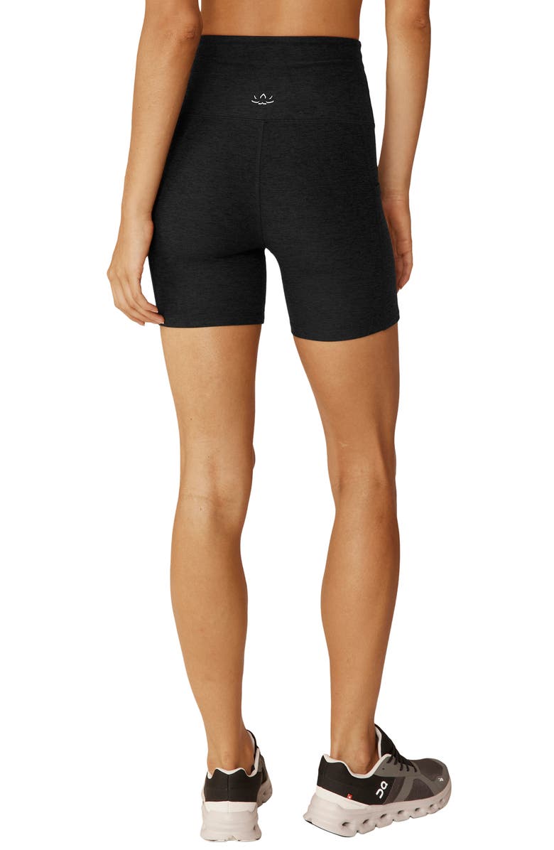 Beyond Yoga Space Dye Keep Pace Bike Shorts, Alternate, color, Darkest Night