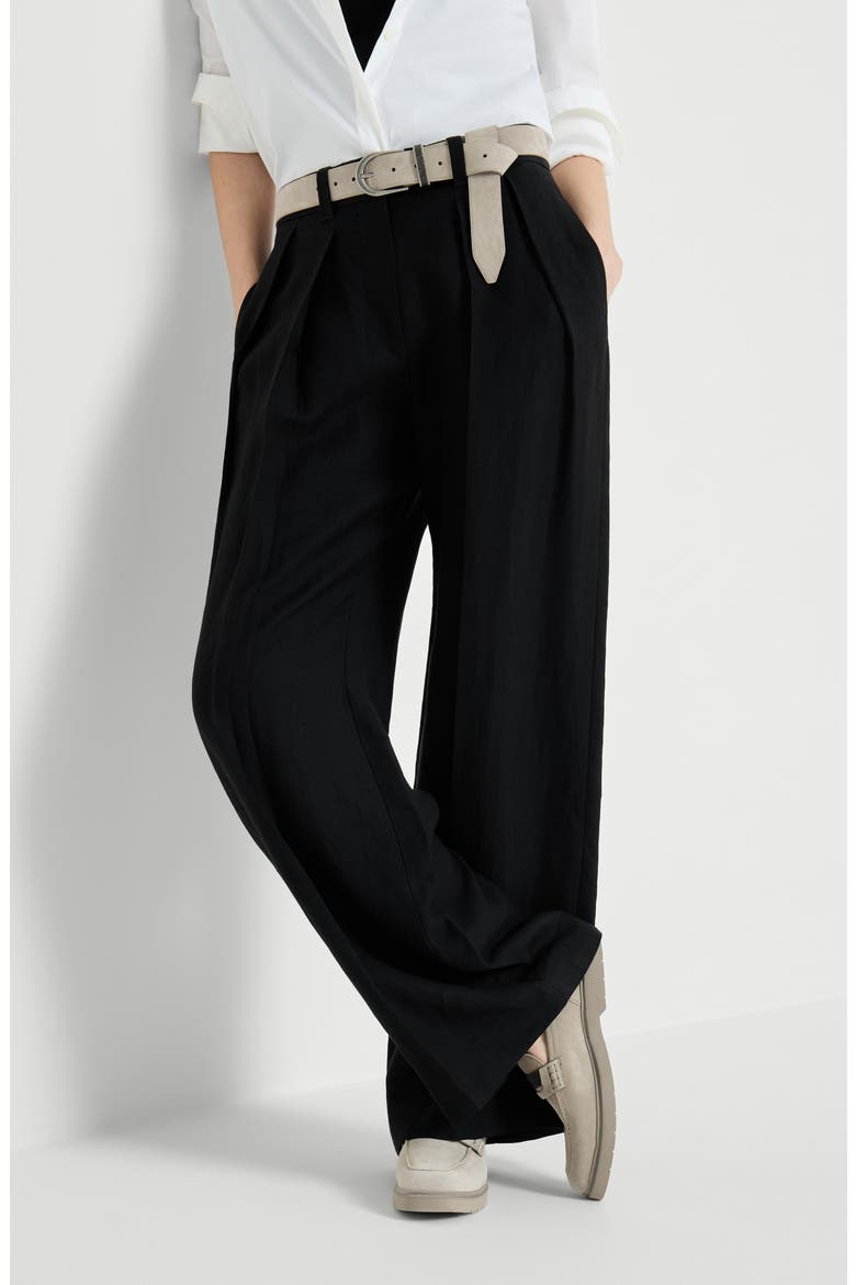 Sartorial Wide trousers, Alternate, color, Black