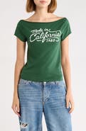 PacSun Cali Off the Shoulder Graphic Tee
