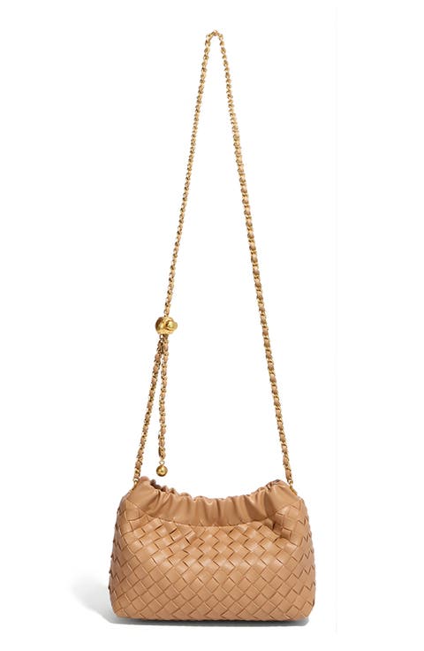 Woven Faux Leather Pouch