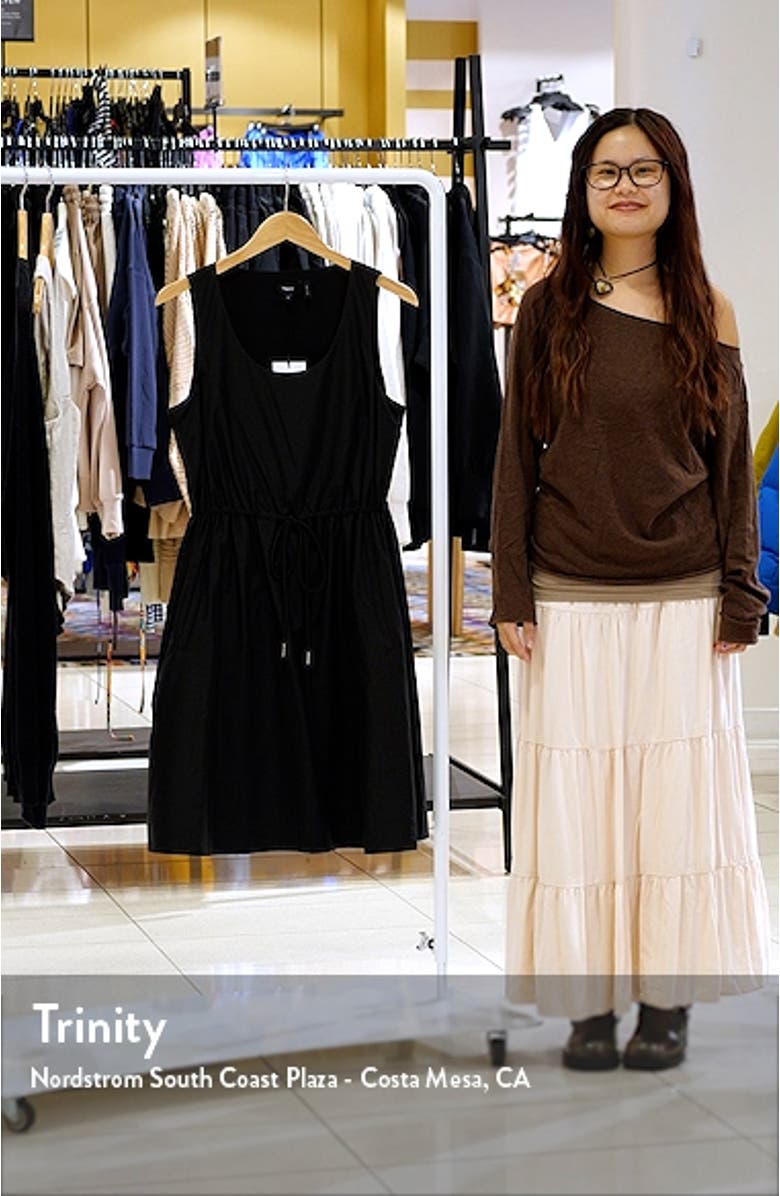 Tie Waist Sleeveless Poplin Dress, sales video thumbnail