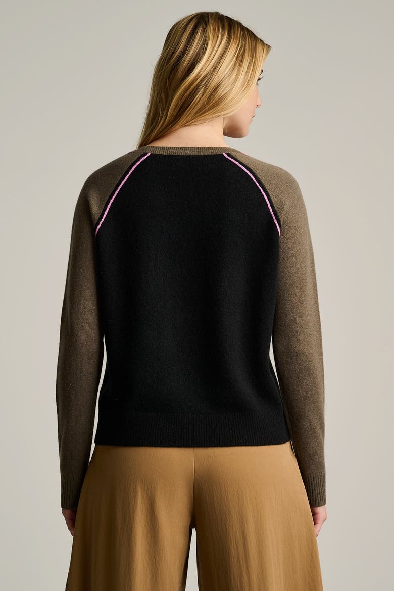 Block Out Cashmere Sweater, Alternate, color, Onyx