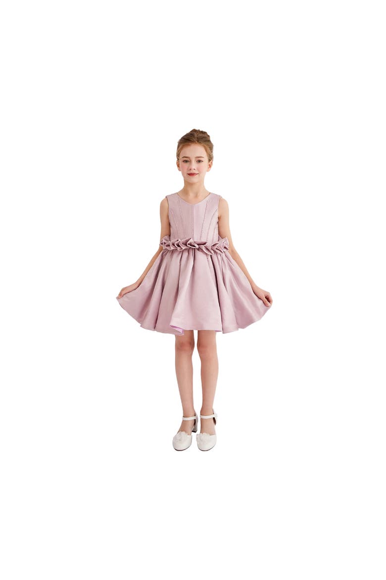Harmony Ruffle Waist Formal Dress, Alternate, color, Purple