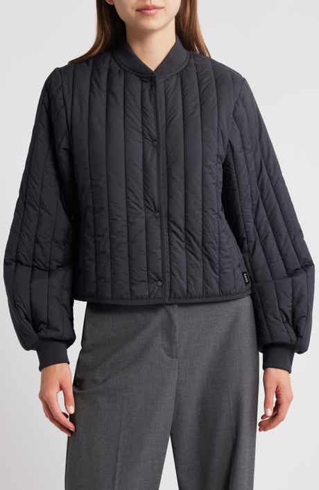 Rains Banja Water Resistant Channel Quilted Bomber Jacket