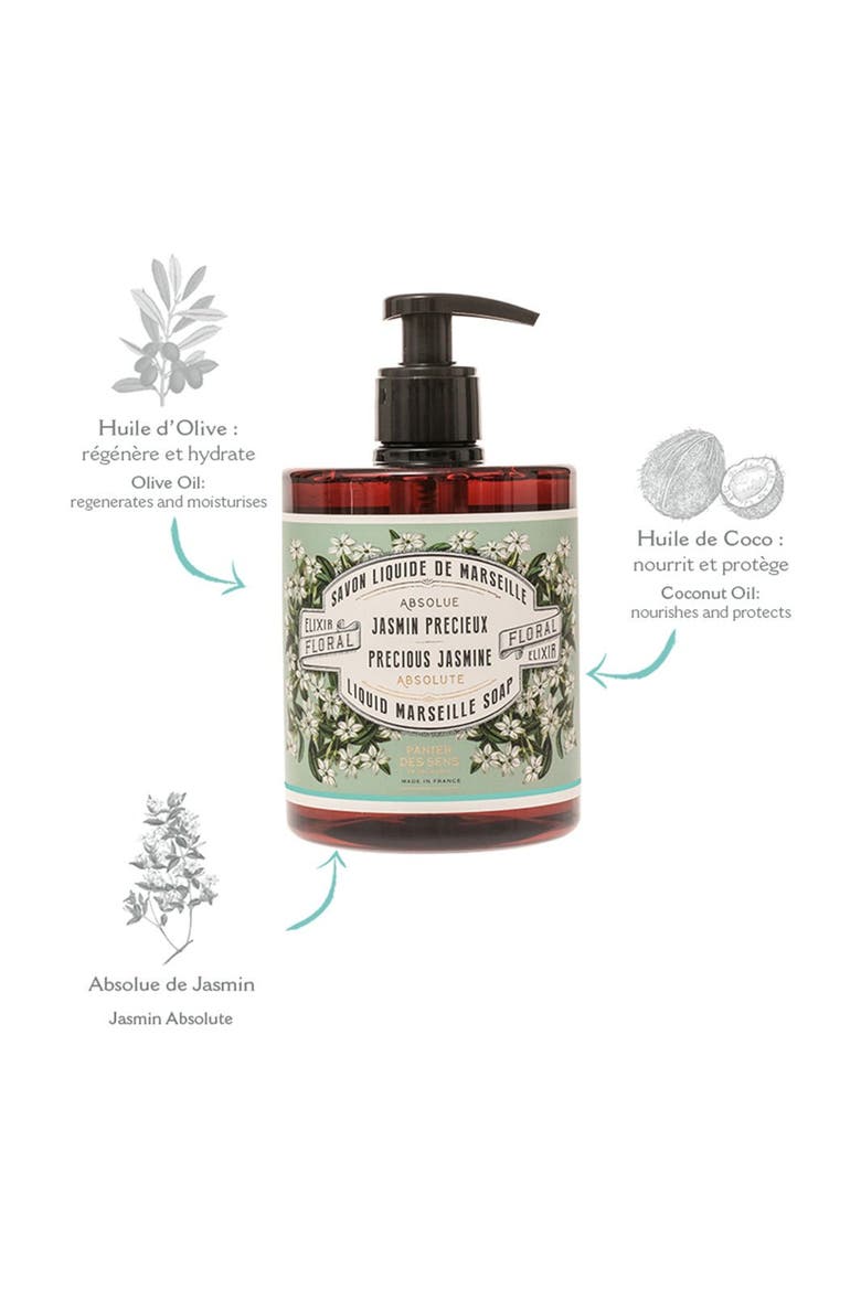 Jasmine Liquid Marseille Soap, Alternate, color, Green