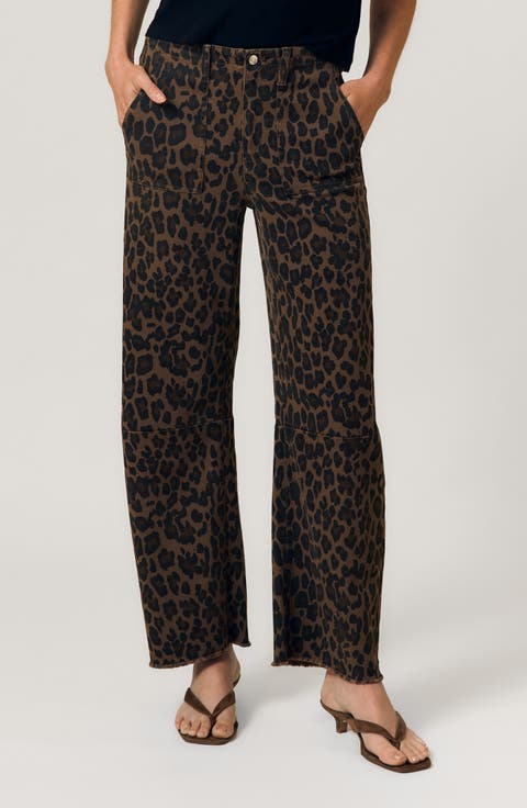 Utility Raw Hem Barrel Jeans