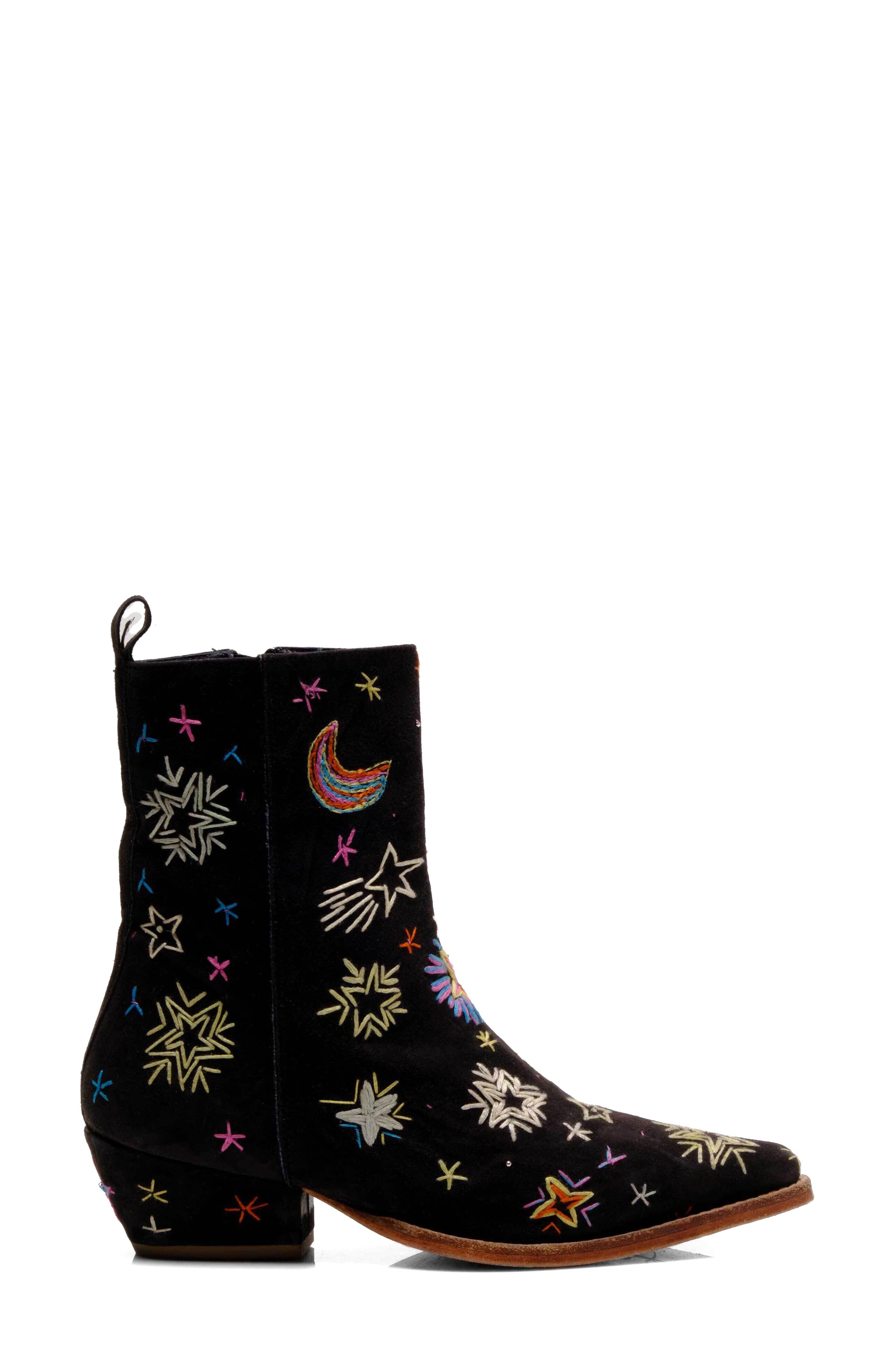 Free People Bowers Embroidered Bootie, Alternate, color, 
