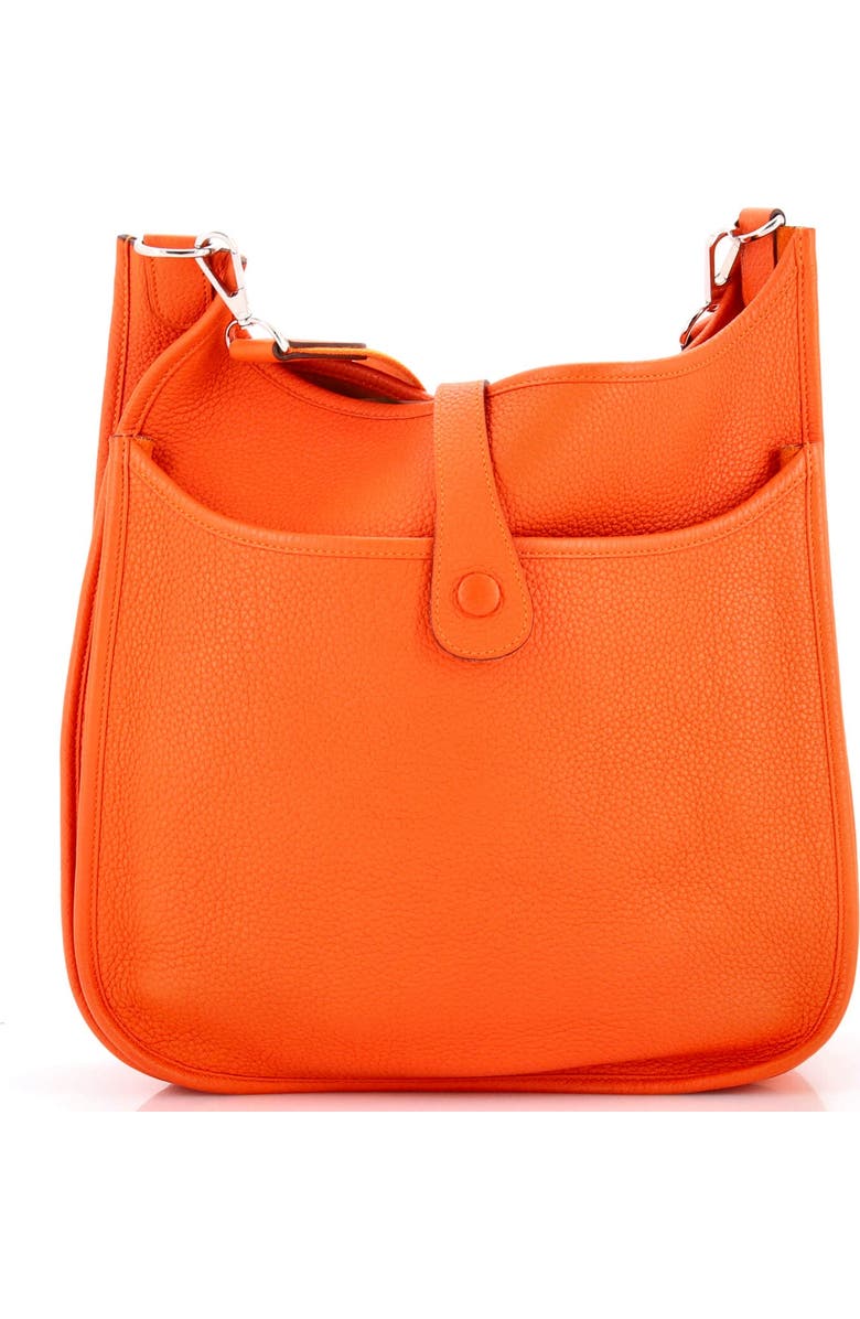 Pre-Owned Hermes Evelyne Bag Gen III Clemence GM, Alternate, color, Feu