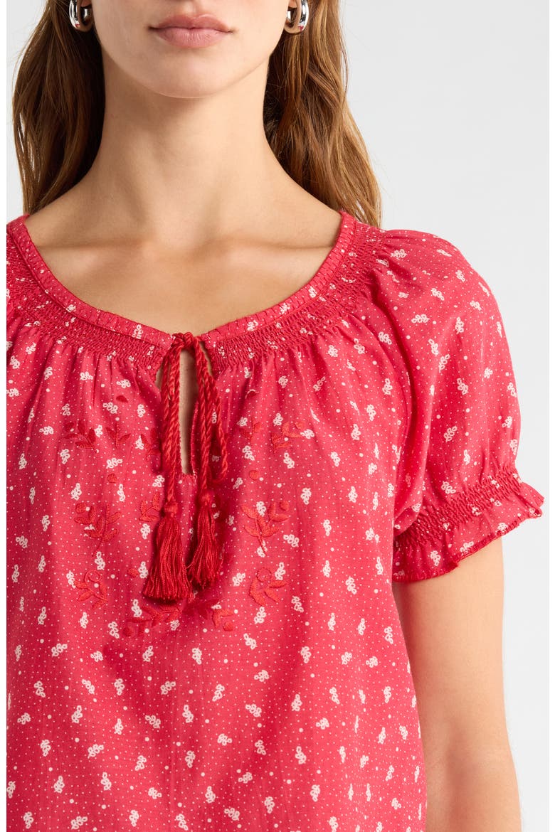 Katie Bandana Print Cotton & Silk Top, Alternate, color, BANDANA