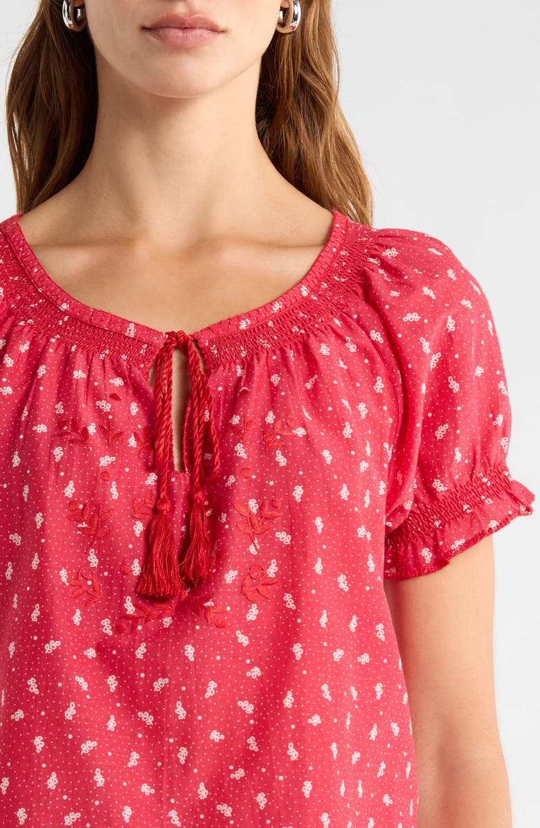 Re/Done Katie Bandana Print Cotton & Silk Top, Alternate, color, Bandana