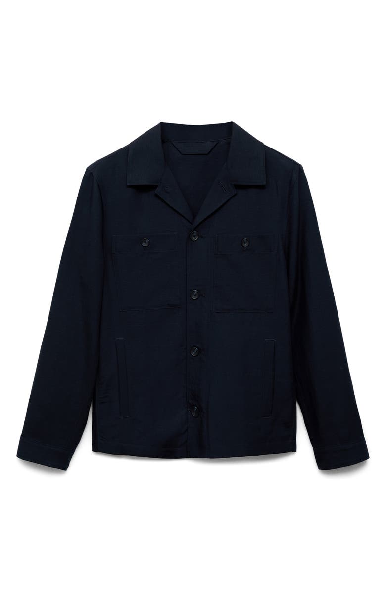 MANGO Tencell<sup>®</sup> Lyocell & Linen Shirt Jacket, Alternate, color,