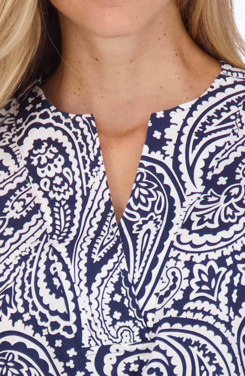 Foxcroft Vena Paisley Long Sleeve Shift Dress, Alternate, color,