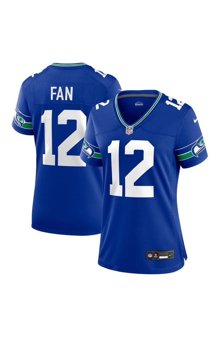 Women's Nike 12s Royal Seattle Seahawks Player Jersey, Main, color, Royal