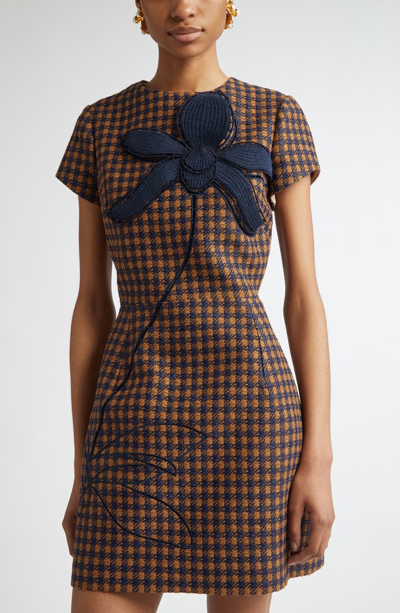 Oscar de la Renta SHORT SLEEVE SMALL CHECK TWEED, Alternate, color, 