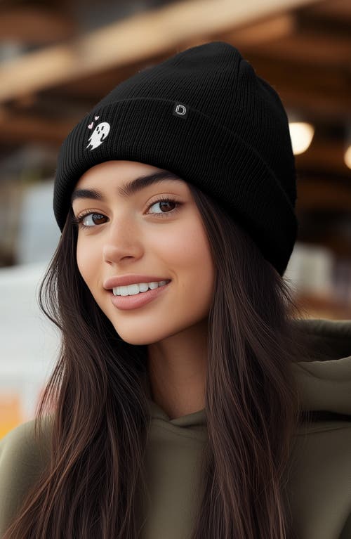 Dalix Heartly Ghost Beanie In Asphalt Gray