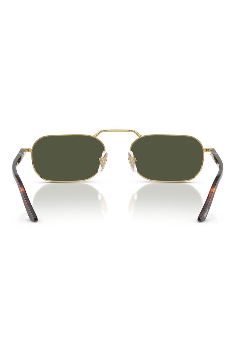 57mm Polarized Rectangular Sunglasses, Alternate, color, GOLD/ GREEN