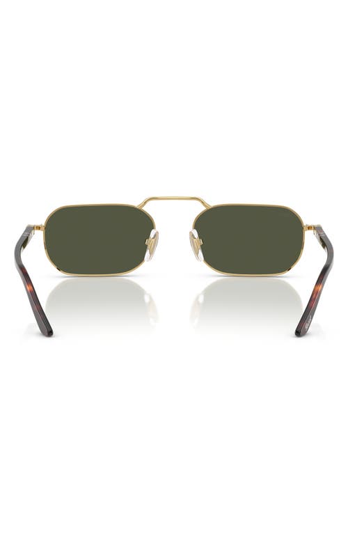 Persol Rectangle-frame Sunglasses In Gold/green