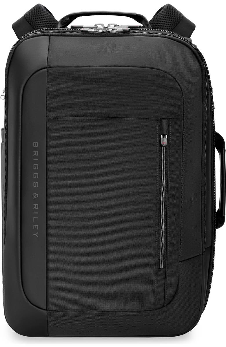 Briggs & Riley ZDX Medium Convertible Backpack, Main, color, Black