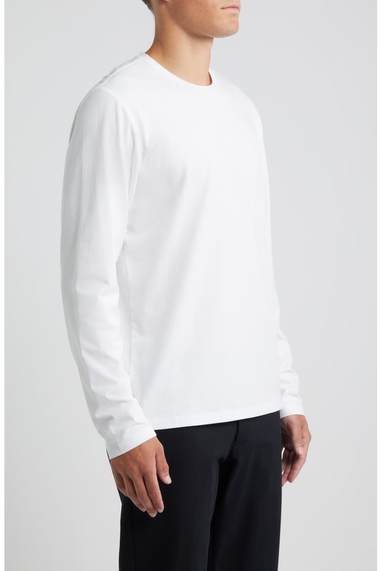 Long Sleeve Cotton T-Shirt, Alternate, color, WHITE