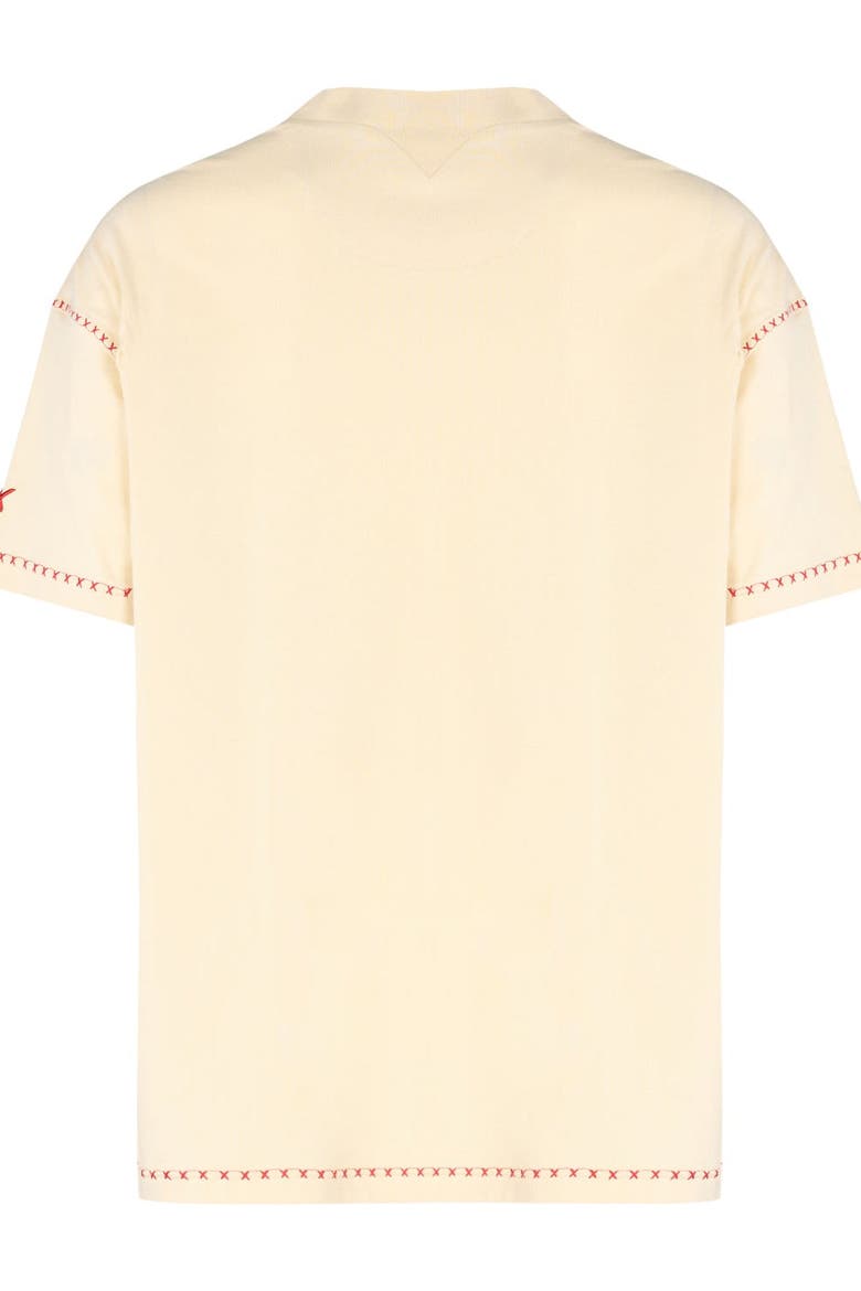 Pure Cotton Free Heaven Crochet T-Shirt, Alternate, color, Beige