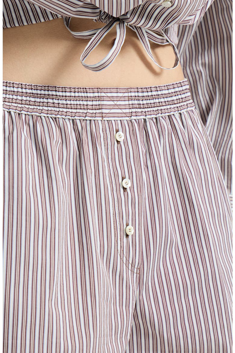 Pyjama-style shorts with monili, Alternate, color, Bordeaux