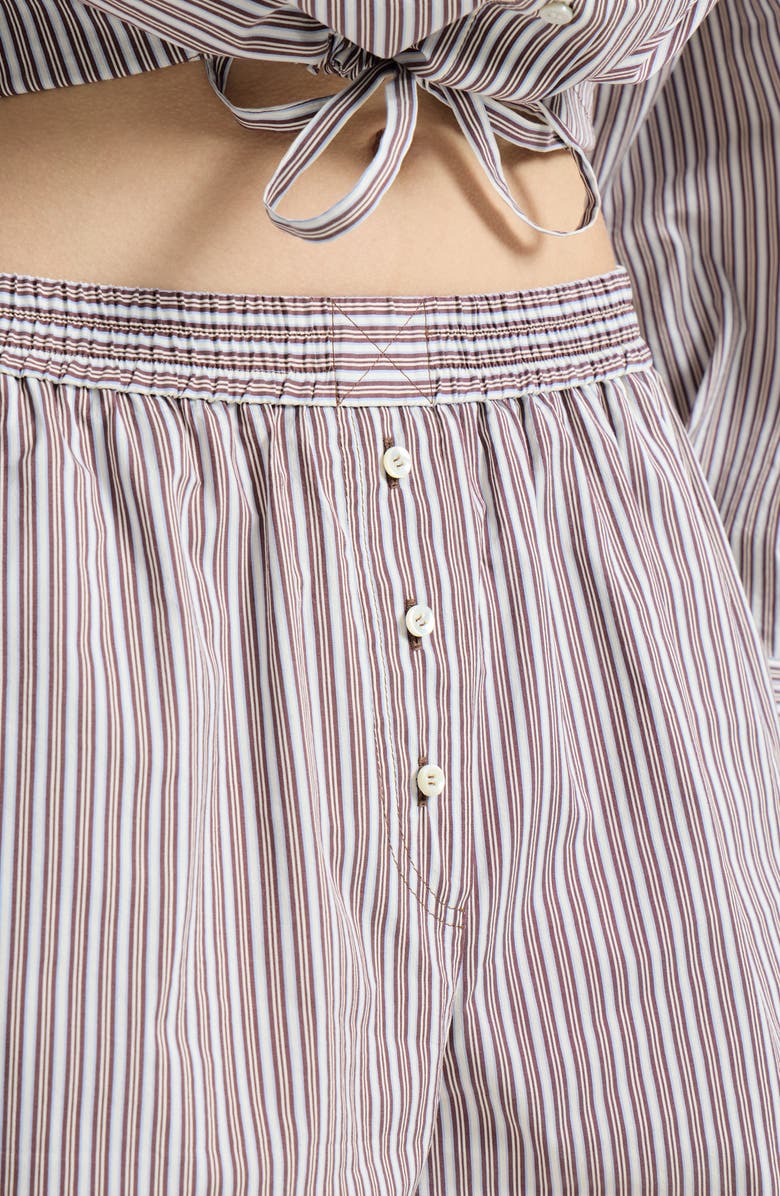 Brunello Cucinelli Pyjama-style shorts with monili, Alternate, color, Bordeaux