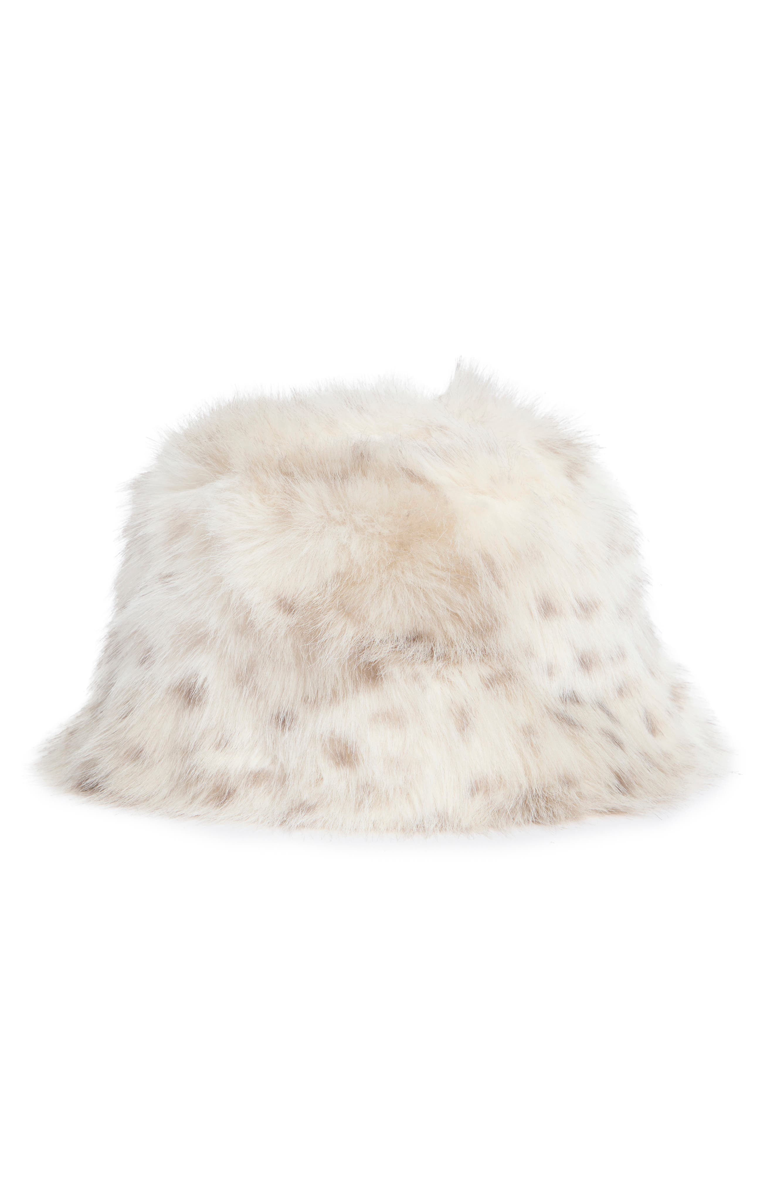 La Fiorentina Plush Faux Fur Bucket Hat
