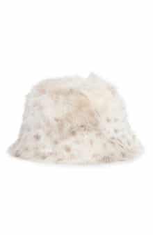 La Fiorentina Plush Faux Fur Bucket Hat