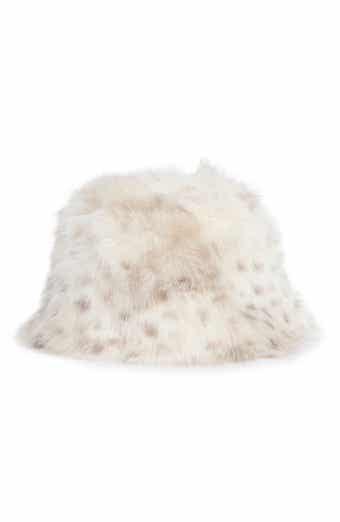 La Fiorentina Plush Faux Fur Bucket Hat