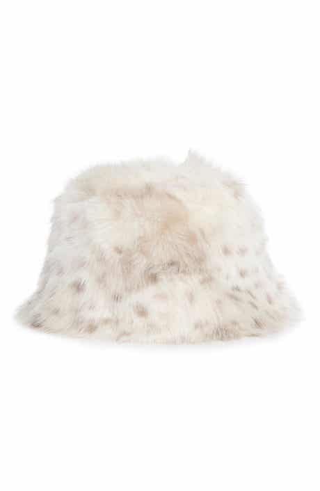 La Fiorentina Plush Faux Fur Bucket Hat