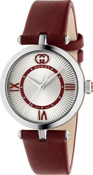 Gucci Model 2000 Leather Strap Watch, 30.5mm