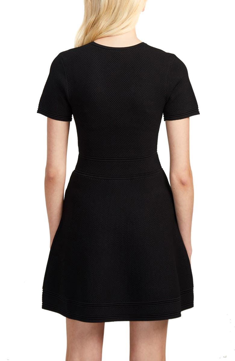 French Connection Ellie Knits V-Neck Fit & Flare Dress, Alternate, color, 