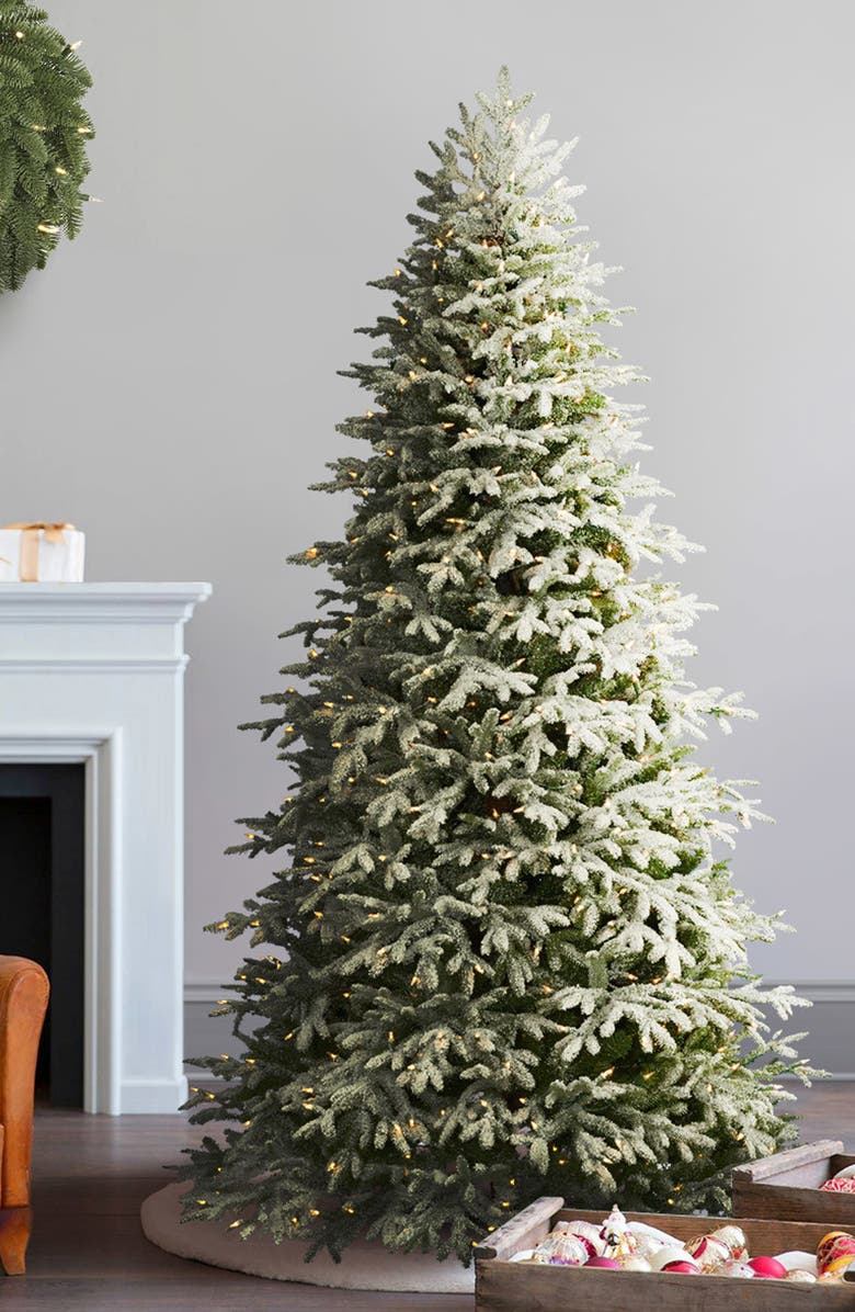 Balsam Hill Frosted Fraser Fir<sup>®</sup> Pre-Lit Artificial Tree, Alternate, color, Led Clear