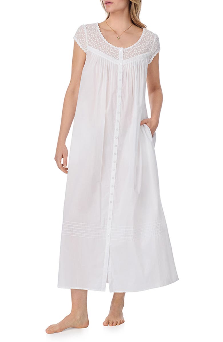 Eileen West Cap Sleeve Cotton Lawn Ballet Nightgown, Alternate, color, 
