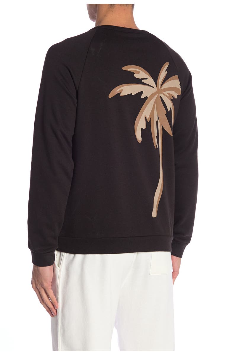 Onia Dave Raglan Palm Graphic Sweatshirt, Alternate, color,