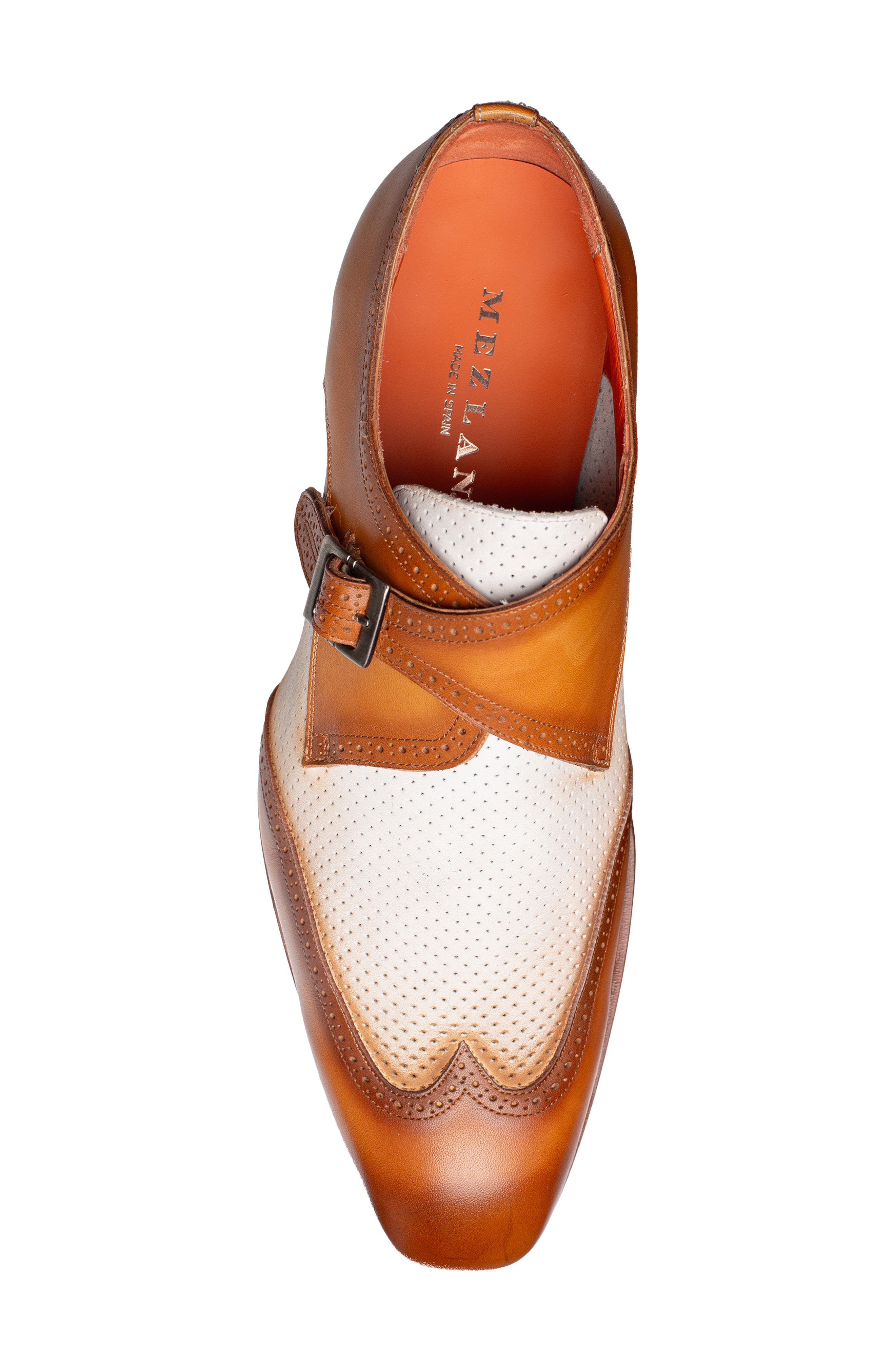 Mezlan Blanes Monk Strap Shoe, Alternate, color, Camel/ Bone
