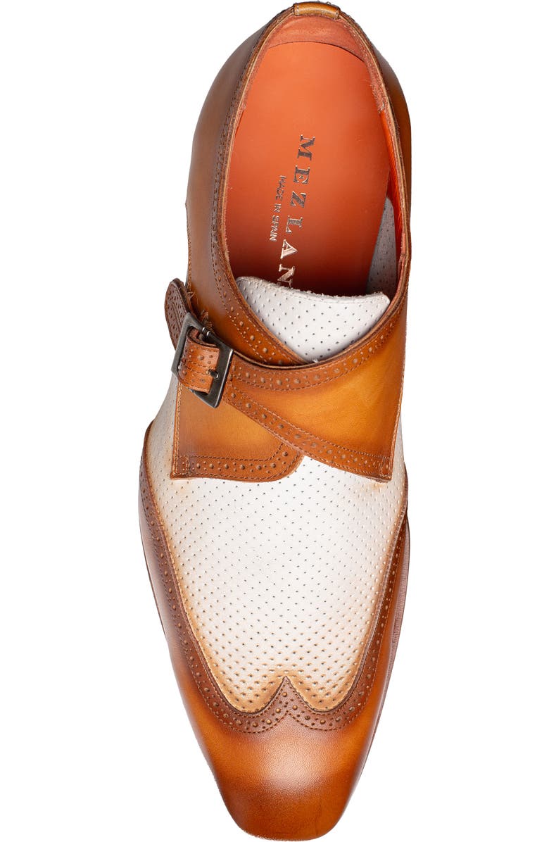 Mezlan Blanes Monk Strap Shoe, Alternate, color, Camel/ Bone