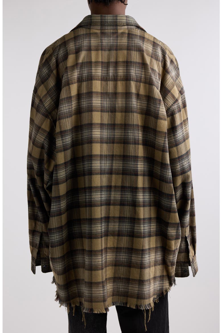 Layered Plaid Distressed Paris Liberty Graphic Top, Alternate, color, LIGHT KHAKI