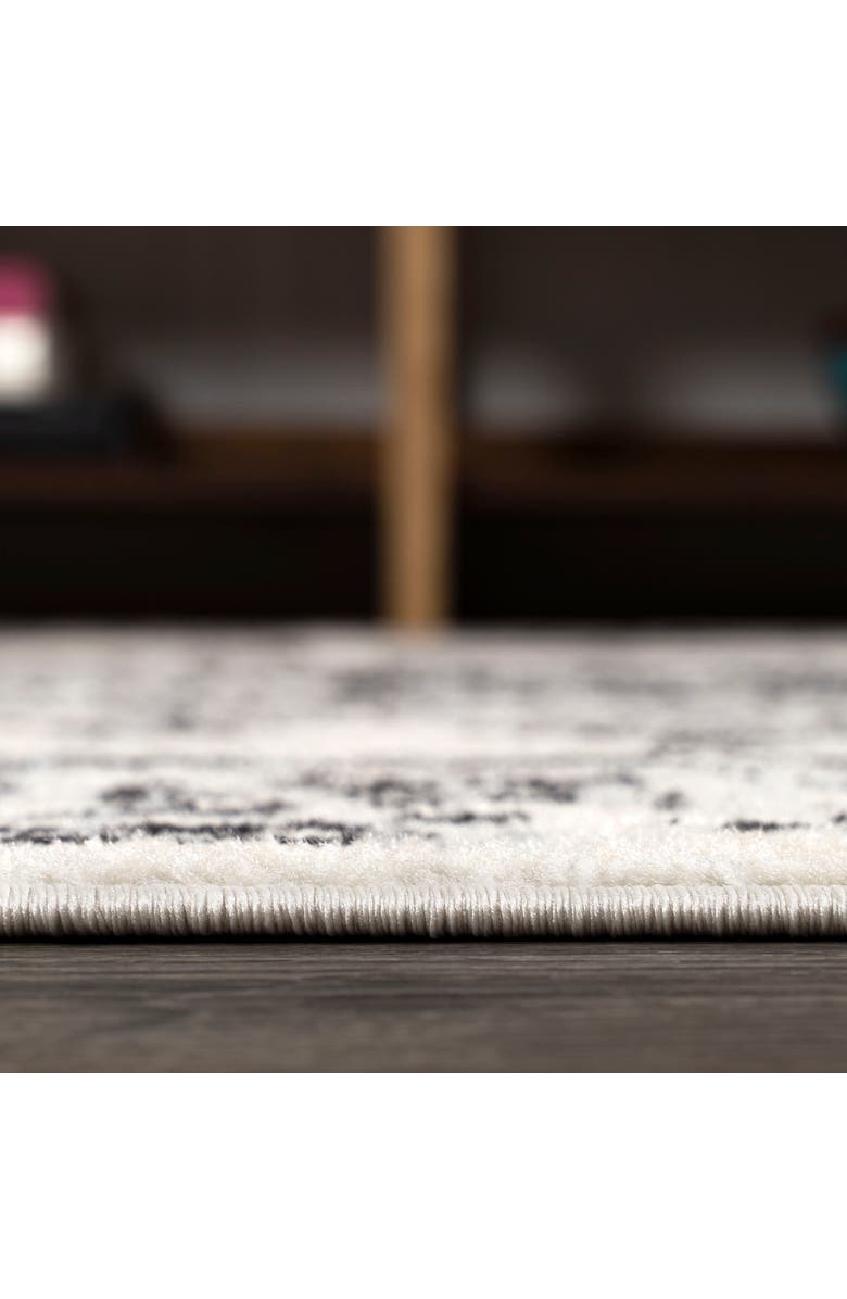 JONATHAN Y Inigo Cottage Medallion Area Rug, Alternate, color, Dark Gray/Cream