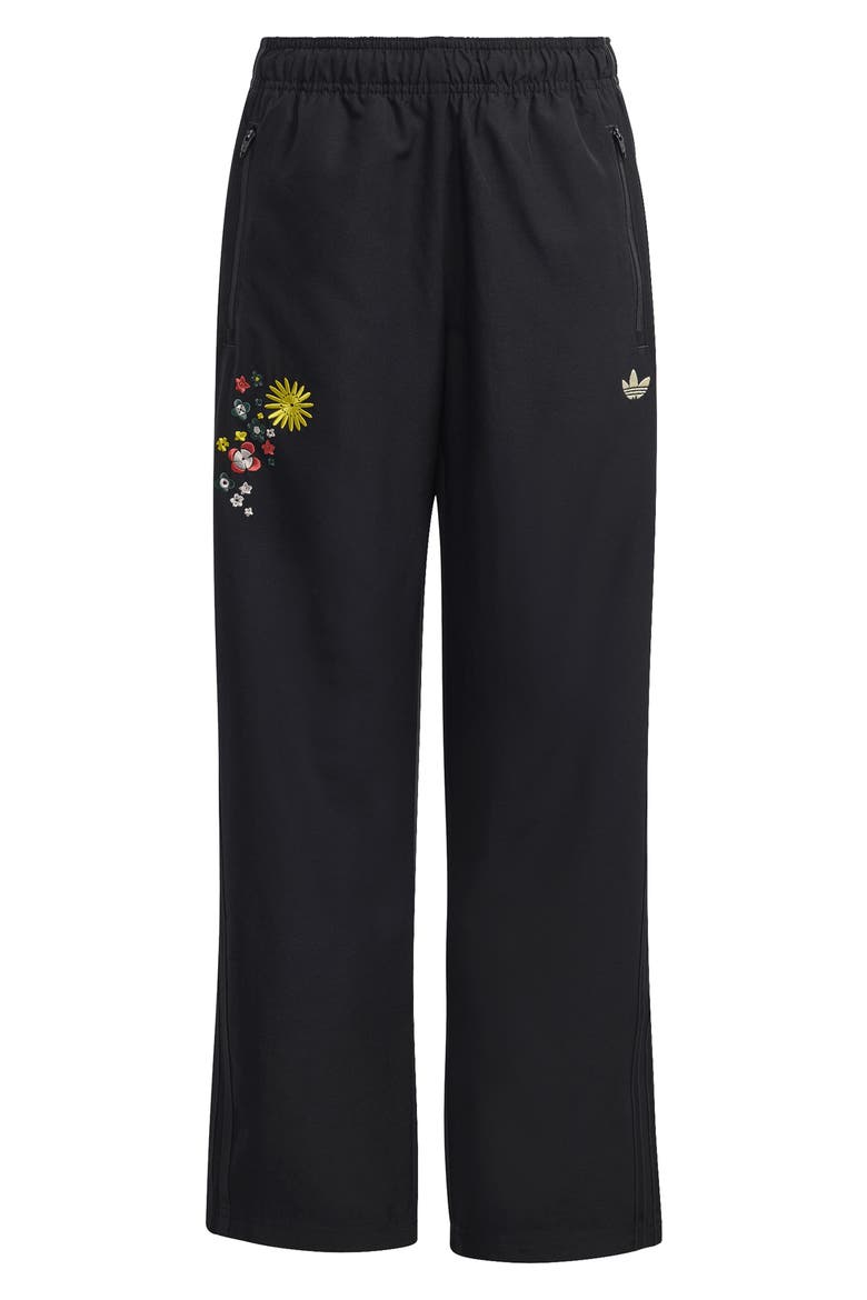 Kids' Embroidered Track Pants, Main, color, BLACK