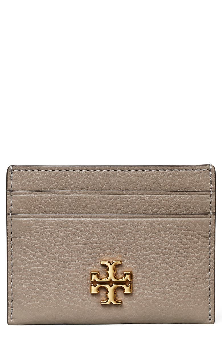 Tory Burch Kira Pebbled Leather Card Case, Main, color, 