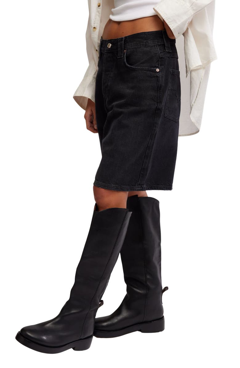 Free People Montana Denim Bermuda Shorts, Alternate, color, Lights Out