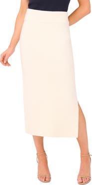 Ted Baker Rib Side Slit Sweater Skirt