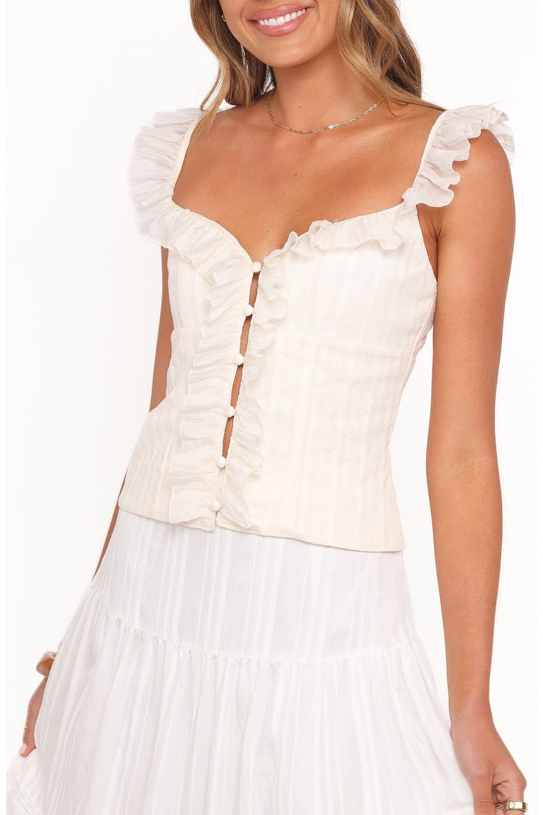 Eulalie Corset Top, Main, color, CREAM
